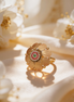 Saanvi Pushpa Gold Cocktail Ring