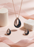 Siora Midnight Teardrop Pendant Set