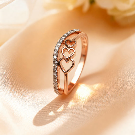 Bella Amour Hearts Diamond Ring