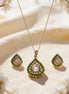 Aaranya Emerald Gold Pendant Set