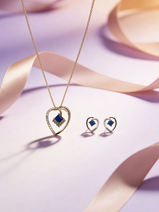 Bella Sapphire Heart Glow Set