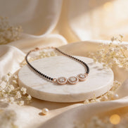 Luxe Trinity Halo Diamond Mangalsutra