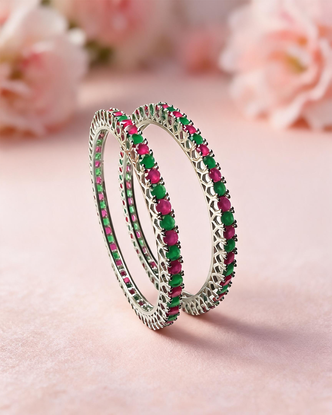 Siora Ruby Emerald Bangles