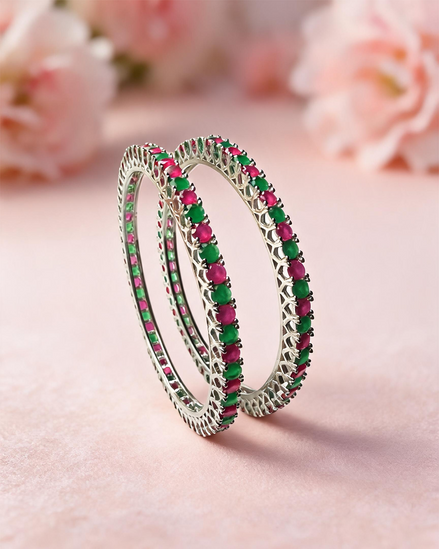 Siora Ruby Emerald Bangles