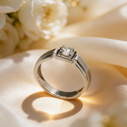 Luxe Celestia Edge Diamond Platinum Ring