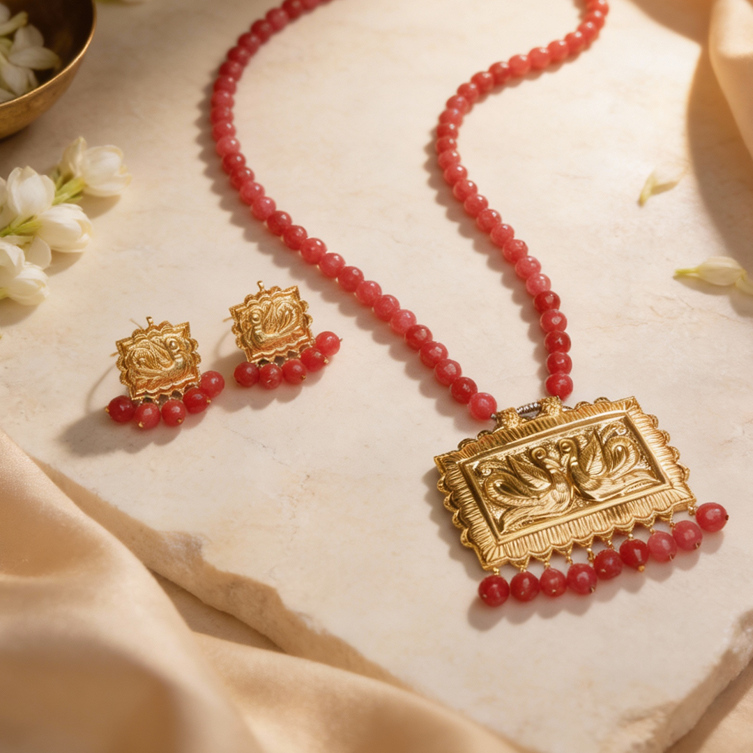 Dogri Padma Rekha Necklace Set