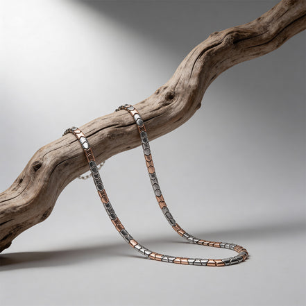 Siora Hexa Dual-Tone Silver Chain