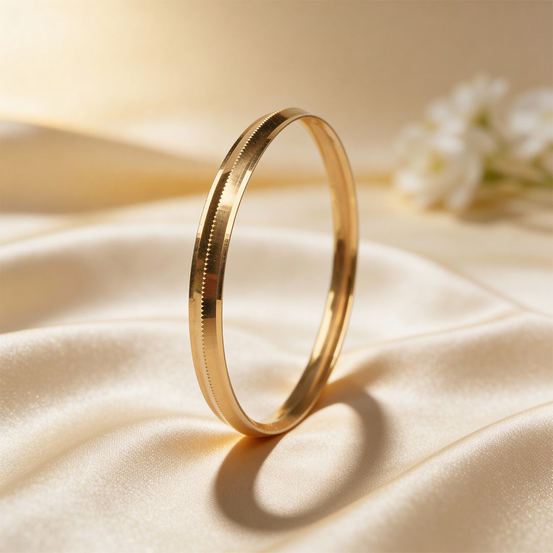 RSJ Aureus Edge Classic Gold Kada