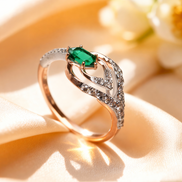 Bella Emerald Whisper Diamond Ring