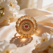 Suryika Chakra Gold Cocktail Ring