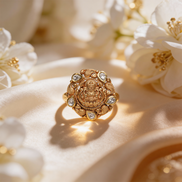 Lakshya Devi Gold Cocktail Ring