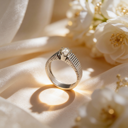 Luxe Regalia Line Diamond Platinum Ring