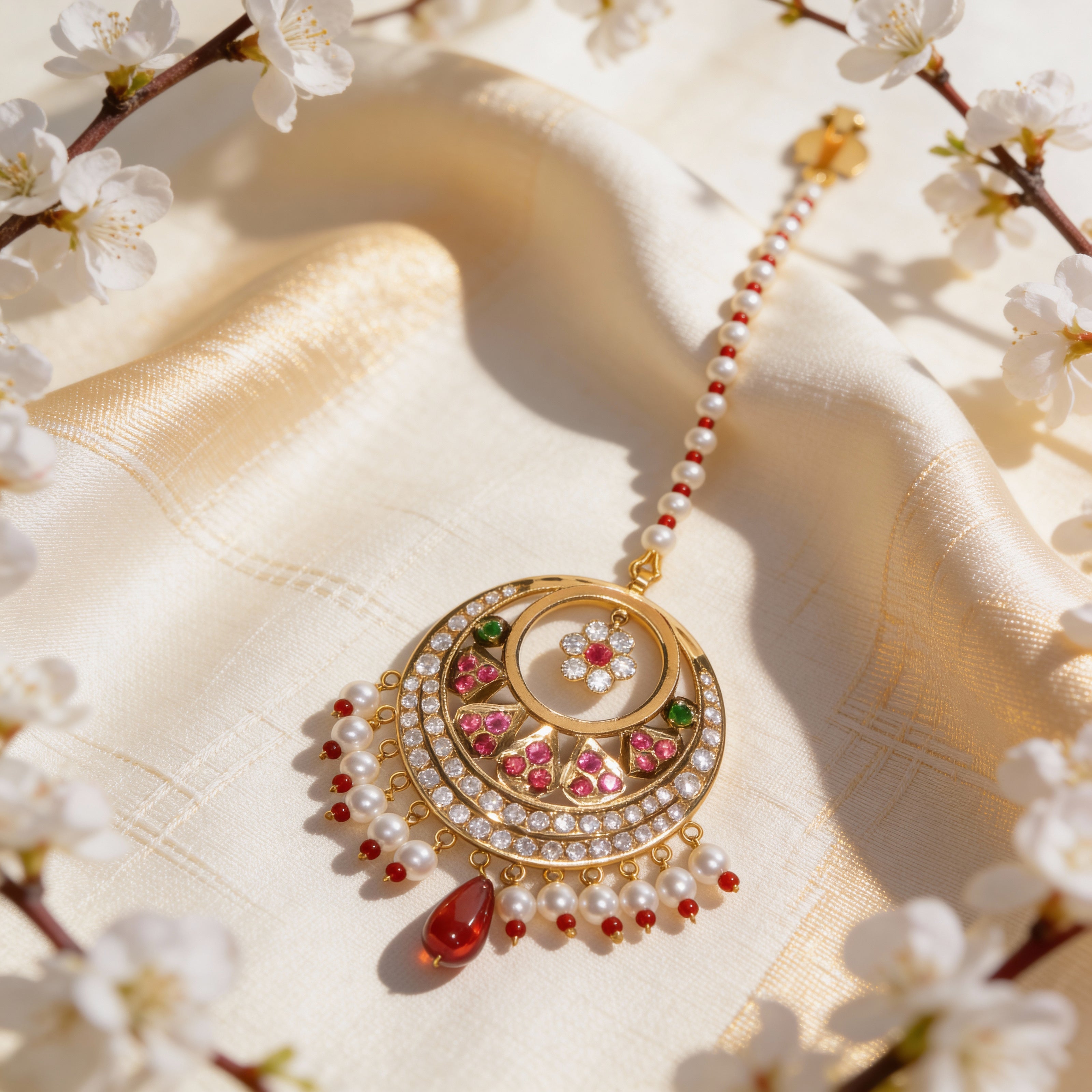 Chandrika Navratna Gold Mang Tikka