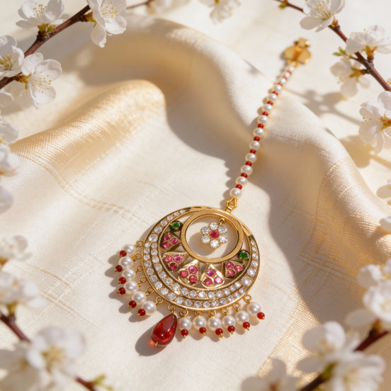 Chandrika Navratna Gold Mang Tikka