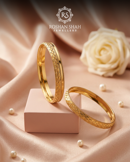 Honeycomb Heritage Gold Kada Set