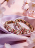 Siora Blush Kundan Link Silver Bangles