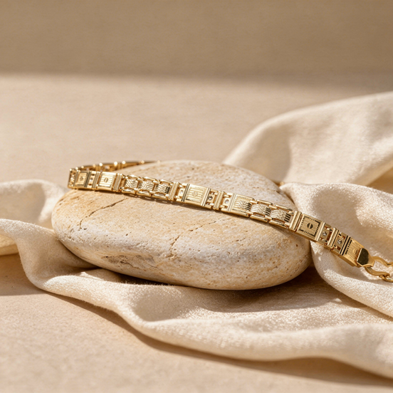 RSJ Imperial Block Gold Bracelet