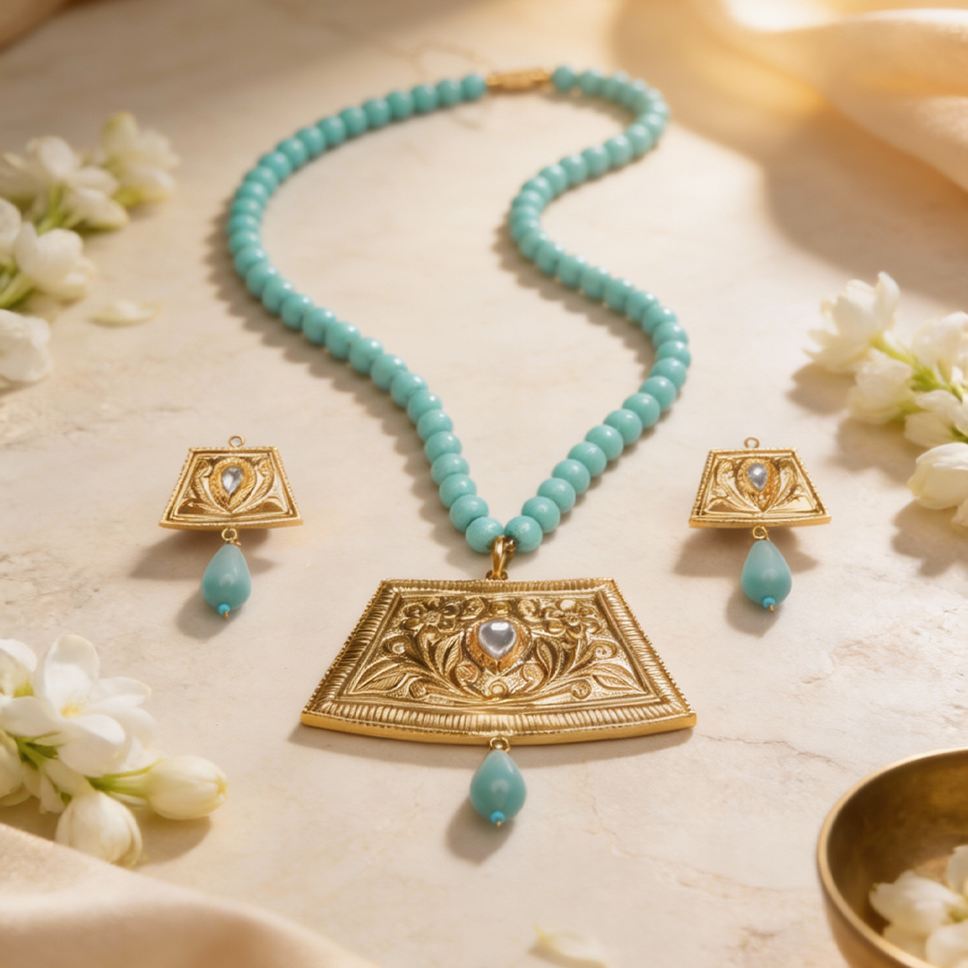 Dogri Neel Padma Haar Set