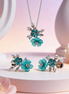 Siora Aqua Bloom Pendant Set