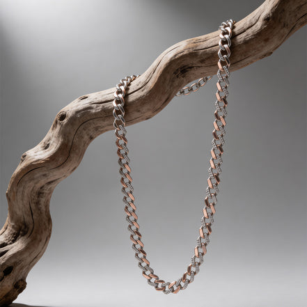Siora Dual-Tone Luxe Link Silver Chain