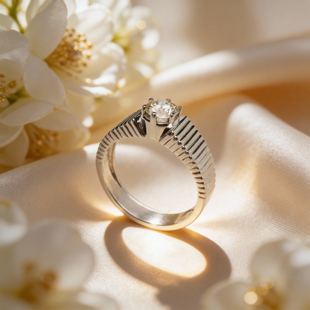 Luxe Regalia Line Diamond Platinum Ring