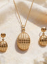RSJ Elara Textured Gold Pendant Set