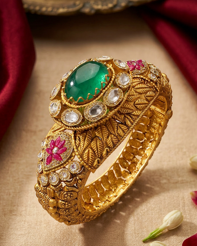 RSJ Emerald Lotus Designer Kada