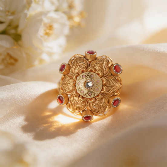 Ananta Heritage Gold Cocktail Ring