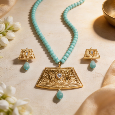 Dogri Neel Padma Haar Set