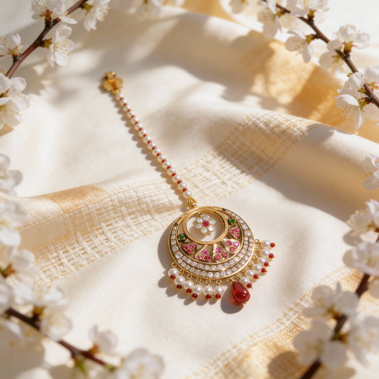 Chandrika Navratna Gold Mang Tikka