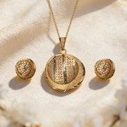 RSJ Noor Filigree Gold Pendant Set