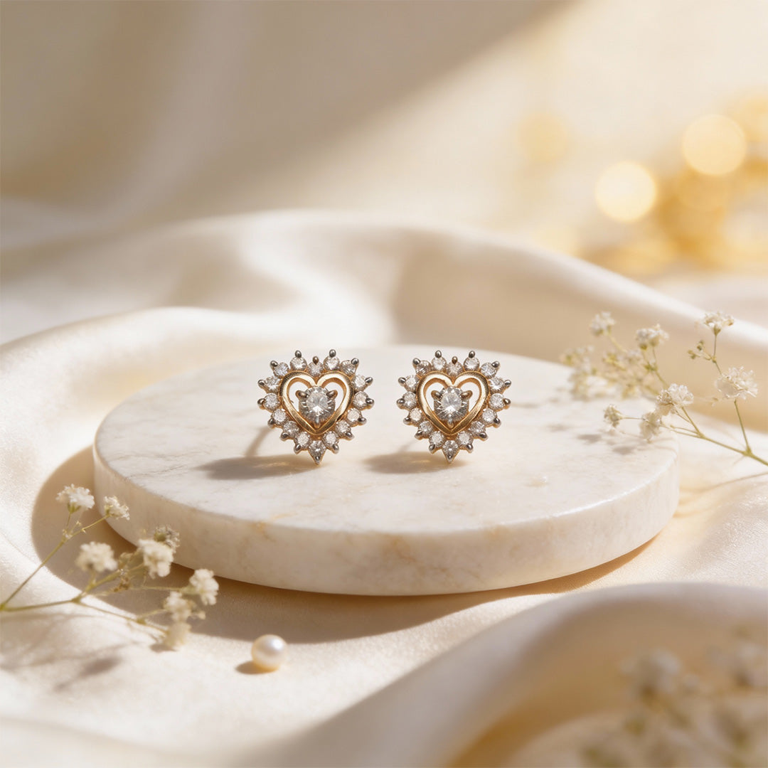 Bella Diamond Amour Halo Earrings