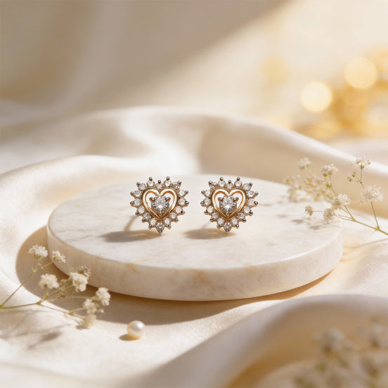 Bella Diamond Amour Halo Earrings