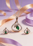 Bella Emerald Leaf Charm Set