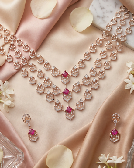 RSJ Ruby Cascade Luxe Diamond Set