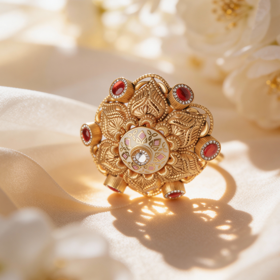 Ananta Heritage Gold Cocktail Ring