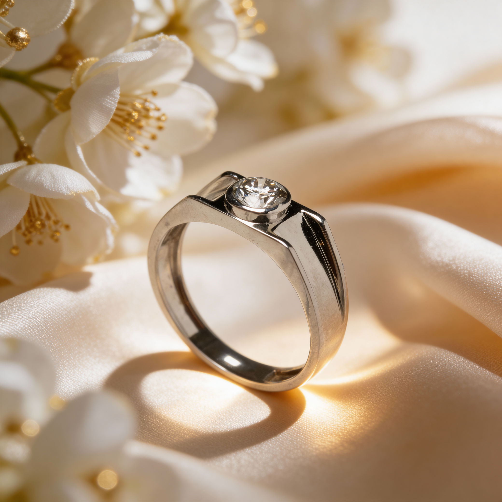 Luxe Aurelion Crest Diamond Platinum Ring