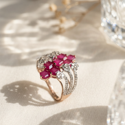 RSJ Crimson Bloom Diamond Ring