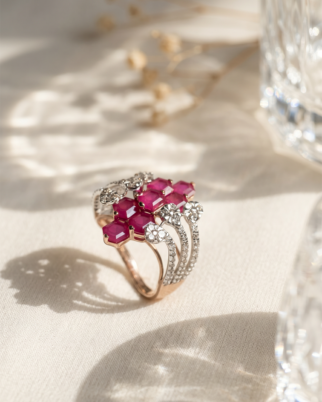 RSJ Crimson Bloom Diamond Ring