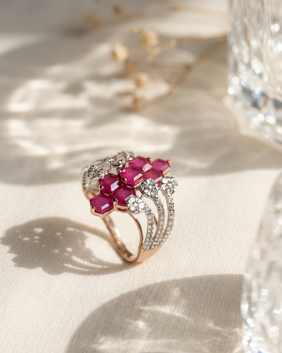 RSJ Crimson Bloom Diamond Ring