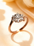 Bella Vintage Petal Diamond Ring