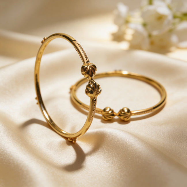 RSJ Komal Gold Knot Baby Kadas