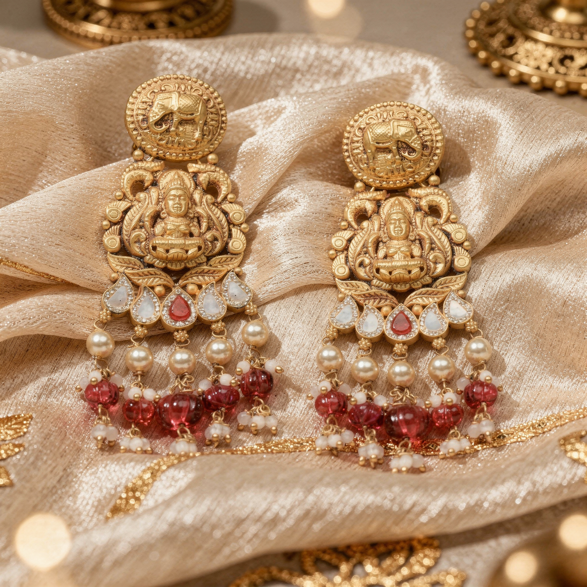 RSJ Lakshmi Ratna Temple Jhumkas