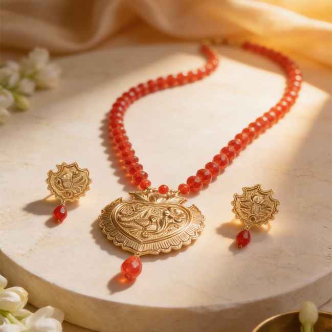 Dogri Laal Padma Haar Set