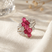 RSJ Crimson Bloom Diamond Ring