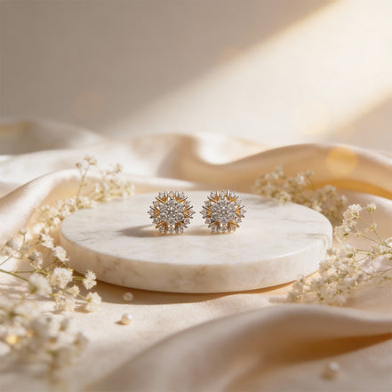 Bella Diamond Celestia Cluster Earrings