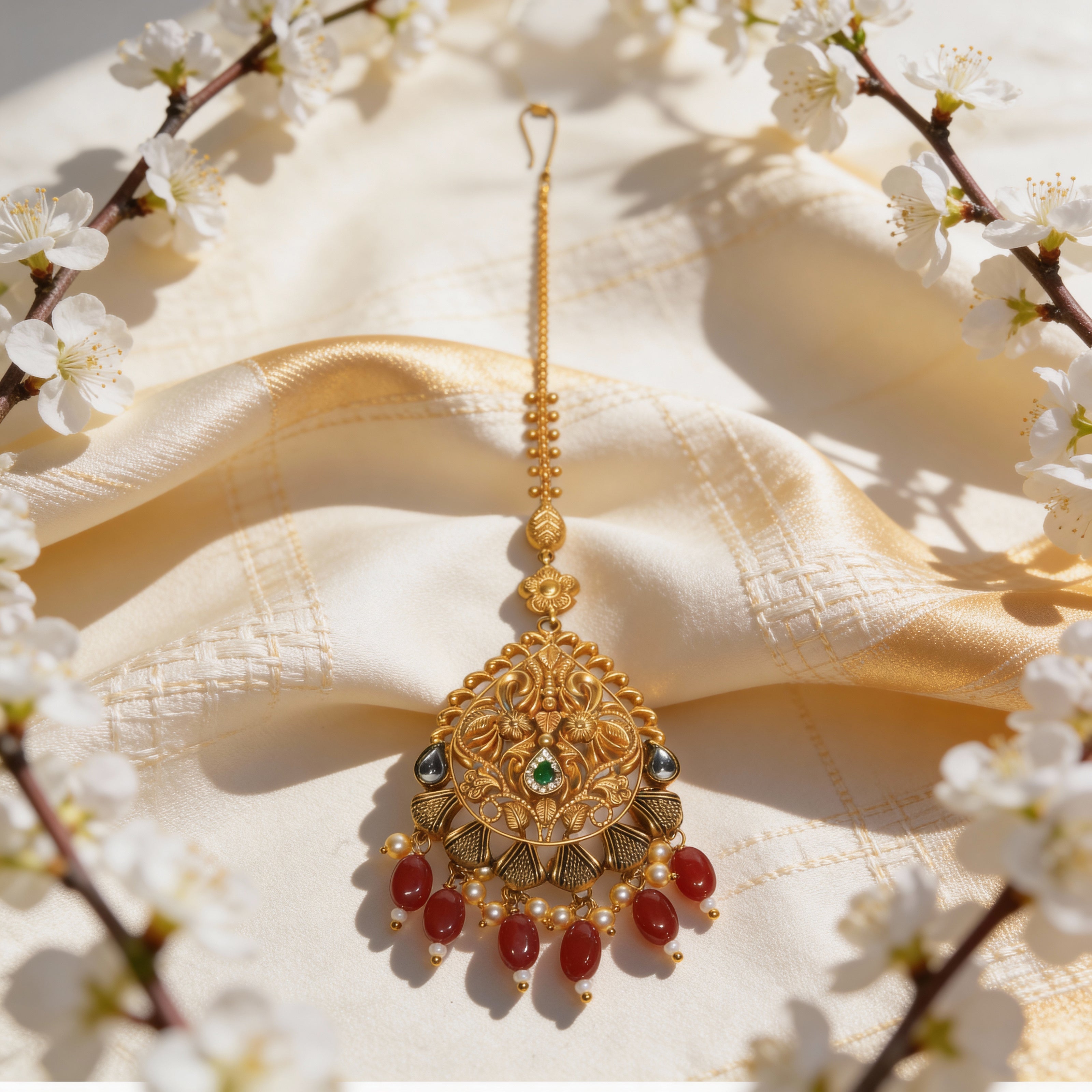 Rajasi Temple Heritage Gold Mang Tikka