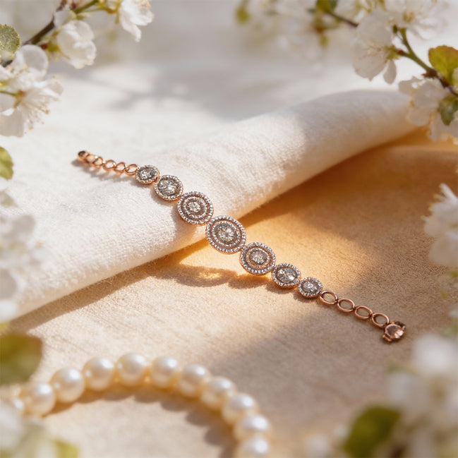 Luxe Celestia Halo Diamond Bracelet