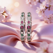 Siora Ruby Emerald Infinity Bangles