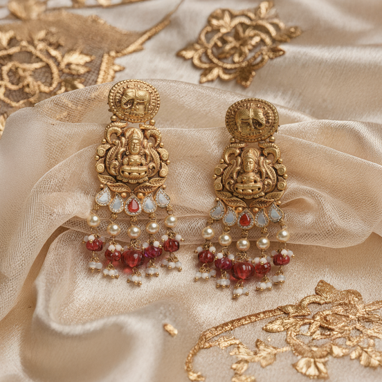 RSJ Lakshmi Ratna Temple Jhumkas